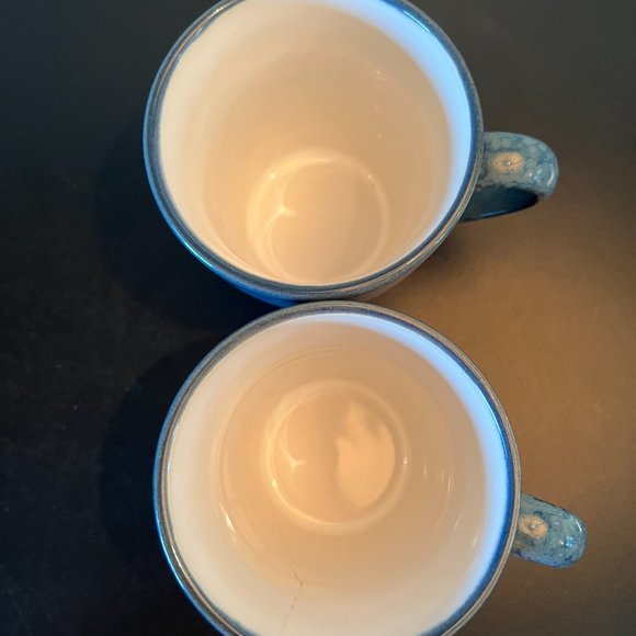 Pair of SANGO Jewel Blue 4893 Stoneware Coffee Mugs Tea Cups - Picture 5 of 8